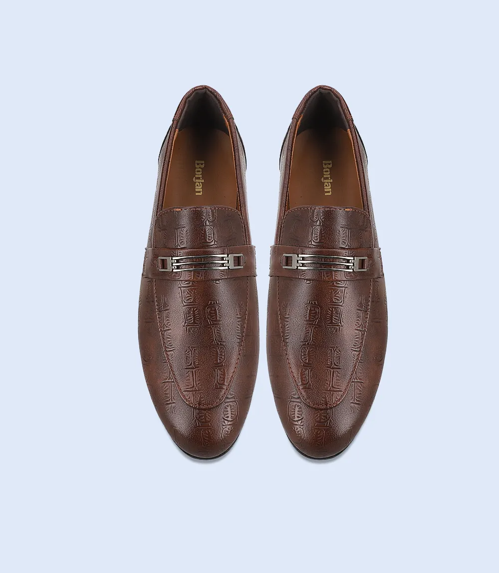 BM6755-BROWN-Men Slip on