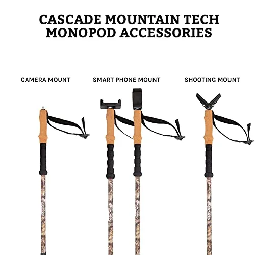 Cascade Mountain Tech Trekking Poles - 2 Piece Carbon Fiber