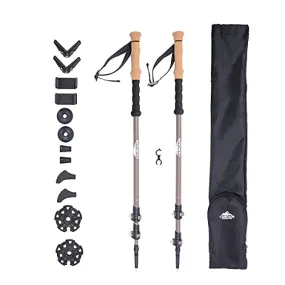 Cascade Mountain Tech Trekking Poles - 2 Piece Carbon Fiber