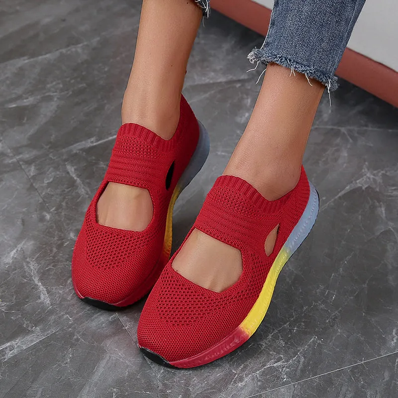 Cilool  Stretch Knit Walking Shoes