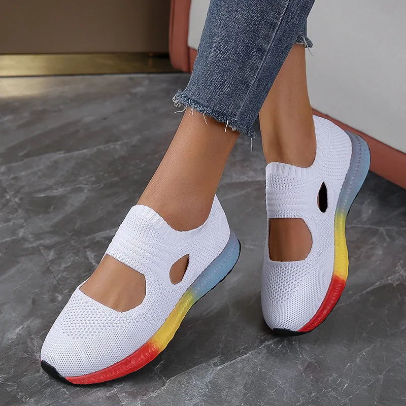 Cilool  Stretch Knit Walking Shoes