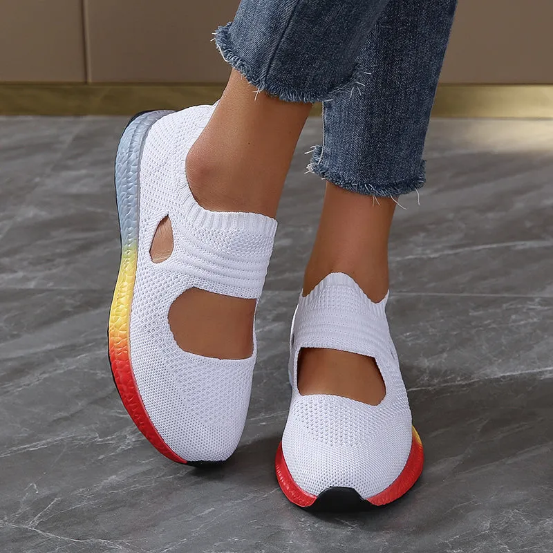 Cilool  Stretch Knit Walking Shoes