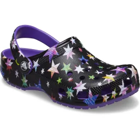 Classic Star Print Clog for Kids Lightweight, Water-Friendly Design Custom Fit with Arch Support Easy to Clean & Quick Dry Crocs Comfort