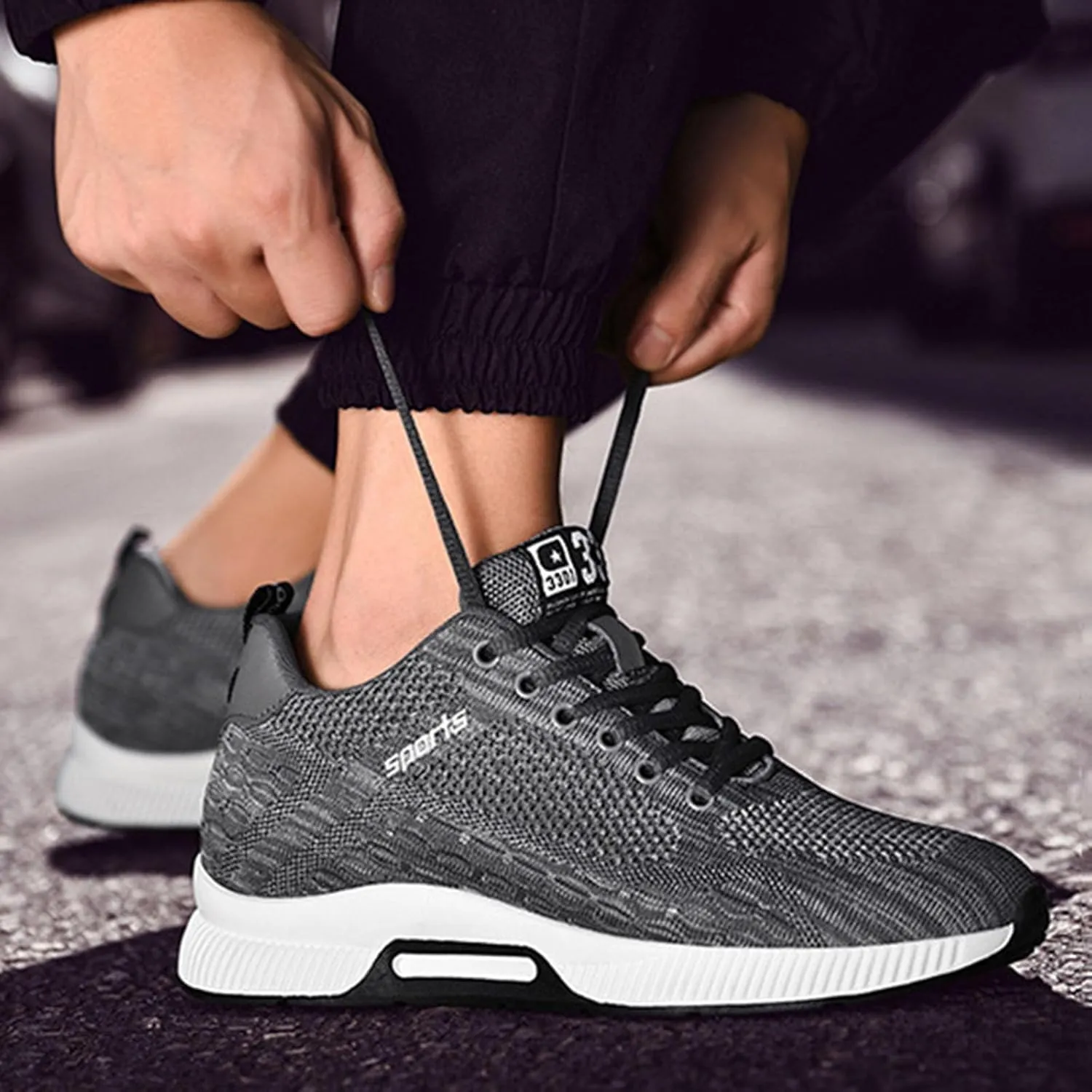 Couple Men's Elevator Shoes Men's Casual Mesh Trainers Lightweight Breathable Lace Up Sports Shoes with Hidden Lift Heel for Men Cm Sneaker Storage for Men Size 11