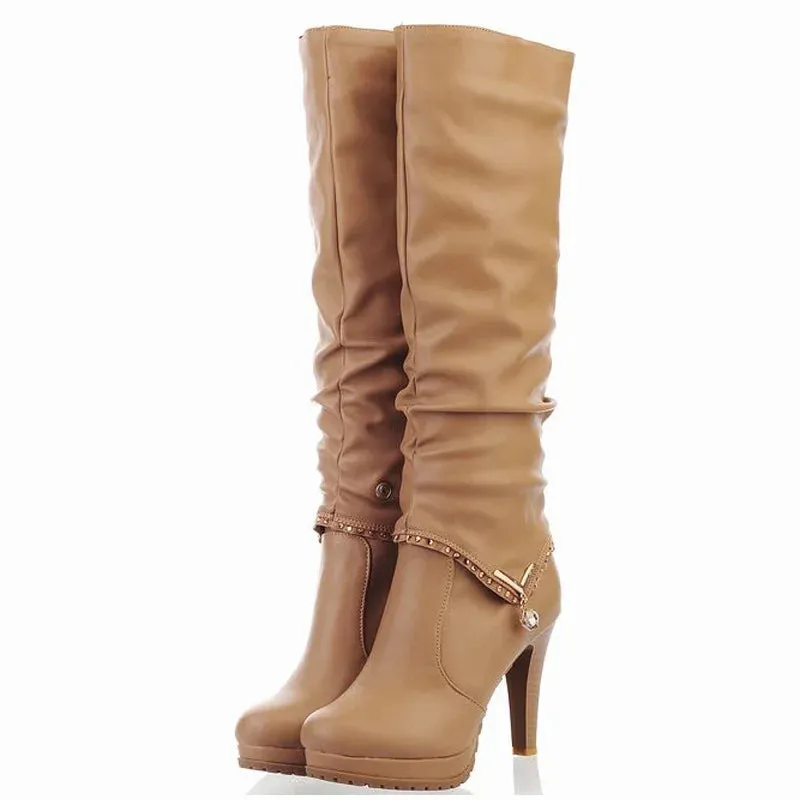 Funki Buys | Boots | Women's Over Knee Ribbon Lace Up Boots