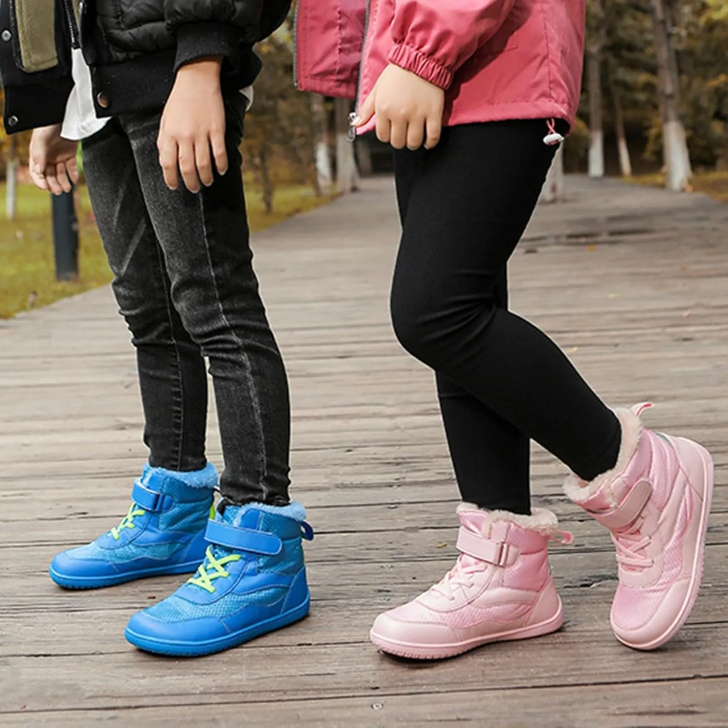 Girls Boys Winter Snow Boots - Comfortable Warm Toddler Winter Shoes Waterproof Kids Ankle Booties Outdoor Walking