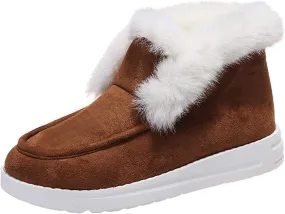 Lausiuoe Boots For Women Ankle Booties Winter Slip On Comfortable Snow Fuzzy Boots Fashion Casual Walking Shoes Loafers Lausiuoe Boots For Women Ankle Booties Winter Slip On Comfortable Snow Fuzzy Boots Fashion Casual Walking Shoes Loafers