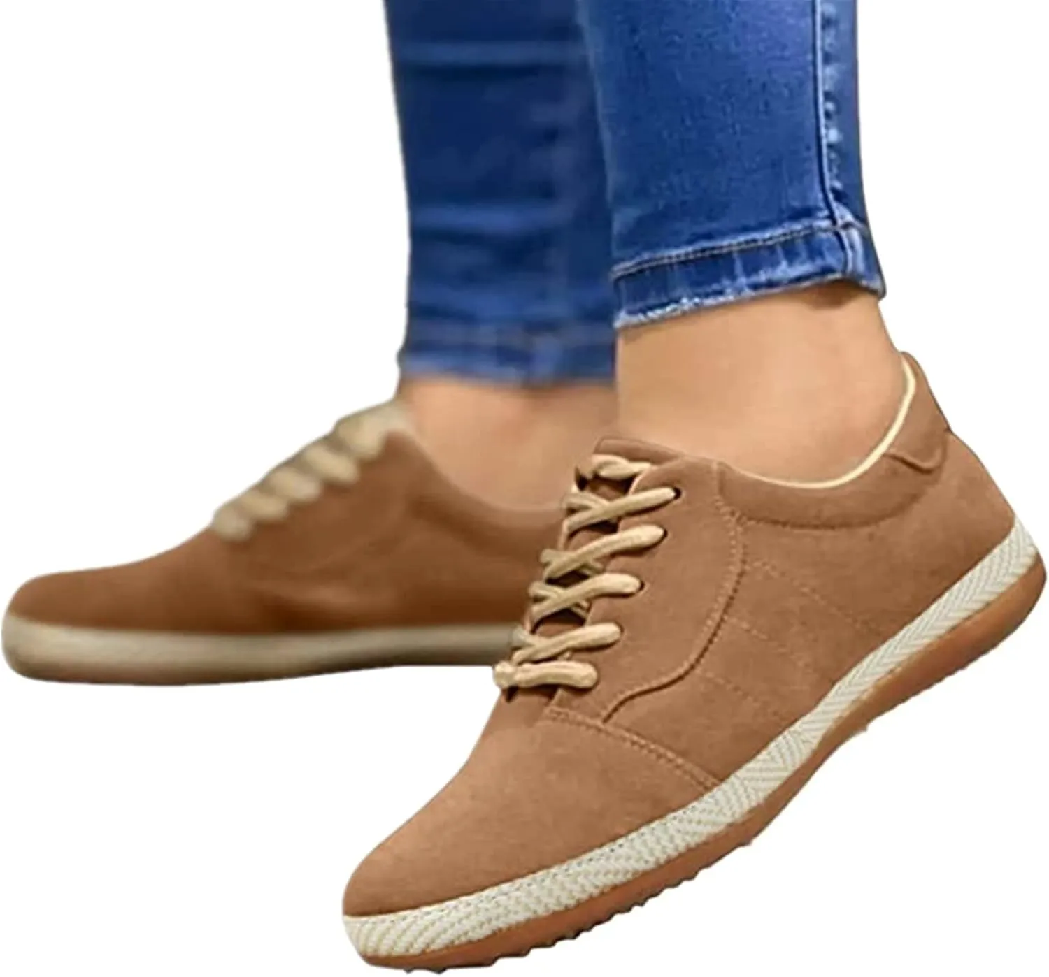 Lausiuoe Shoes for Women Dressy Comfortable Slip On Loafers Shoes Fashion Canvas Sneakers Casual Classic Flat Walking Shoes