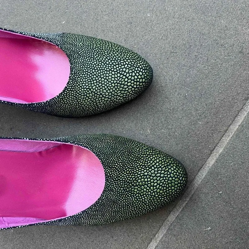 Maritus - green stingray high heel