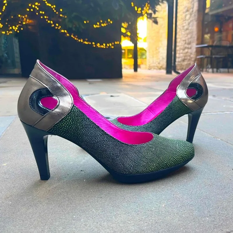 Maritus - green stingray high heel