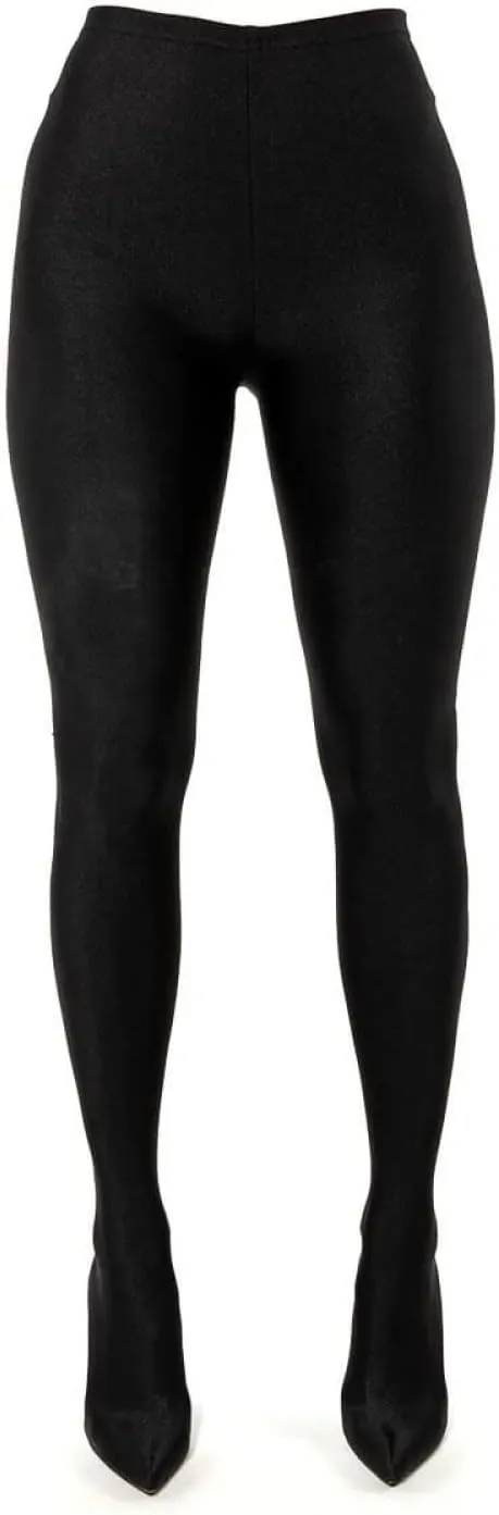 Onlymaker Women's Stiletto Heel Pants Boots Thigh High Side Zipper Pointed Toe Thigh High Over the Knee Boots Winter Black Size 6