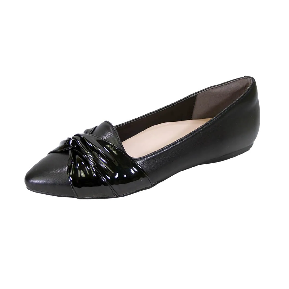 PEERAGE Whitney Women's Wide Width Casual Leather Flats