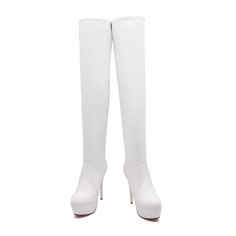 Platform over the knee boots stiletto high heel long boots