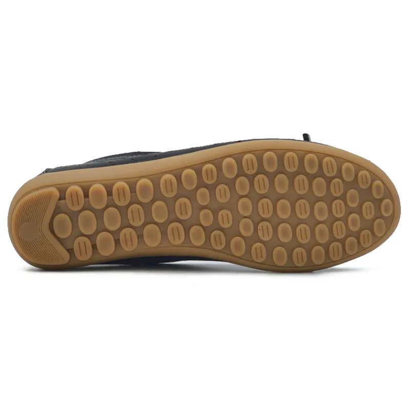 Punched Hole Low Wedge Ballet Shoes