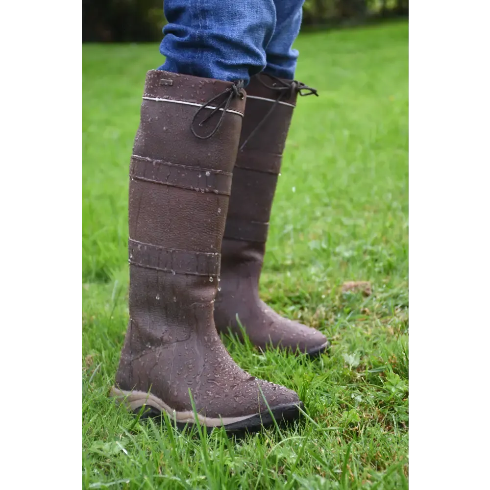 Rhinegold Harlem Leather Waterproof Country Boots