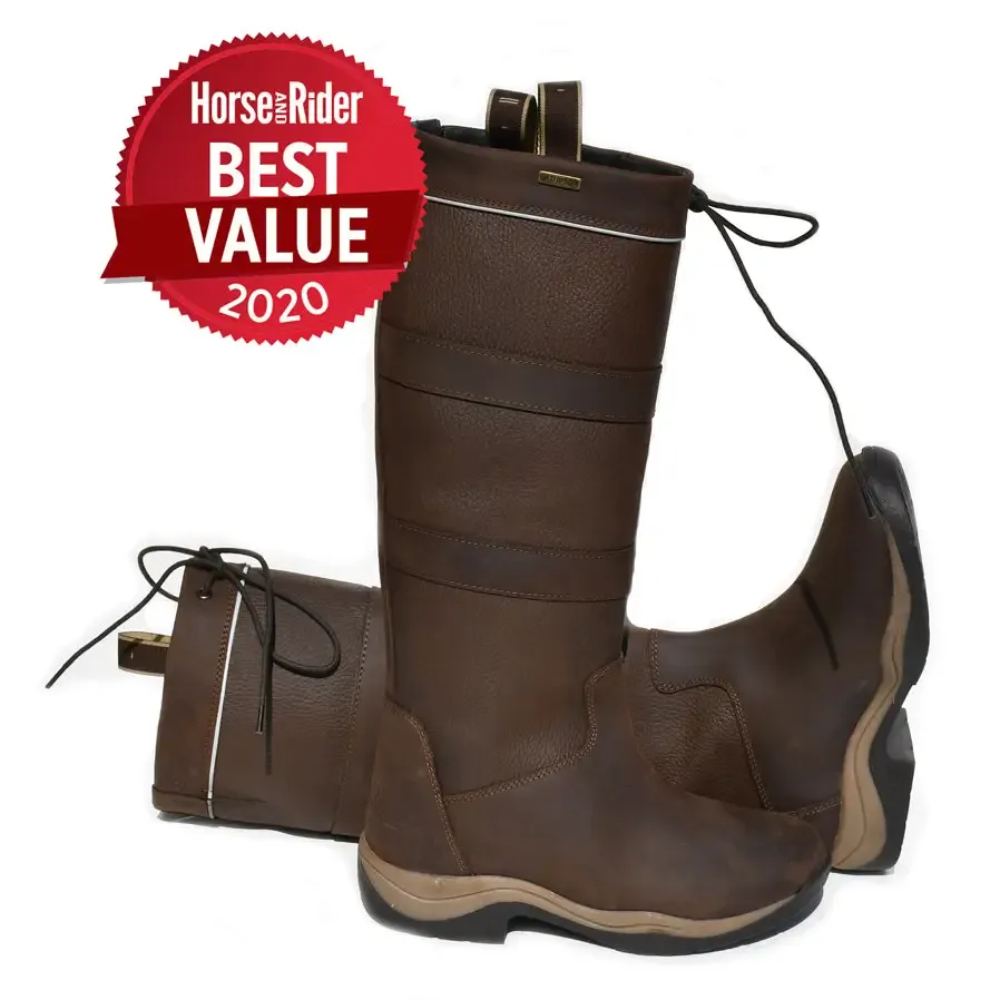 Rhinegold Harlem Leather Waterproof Country Boots