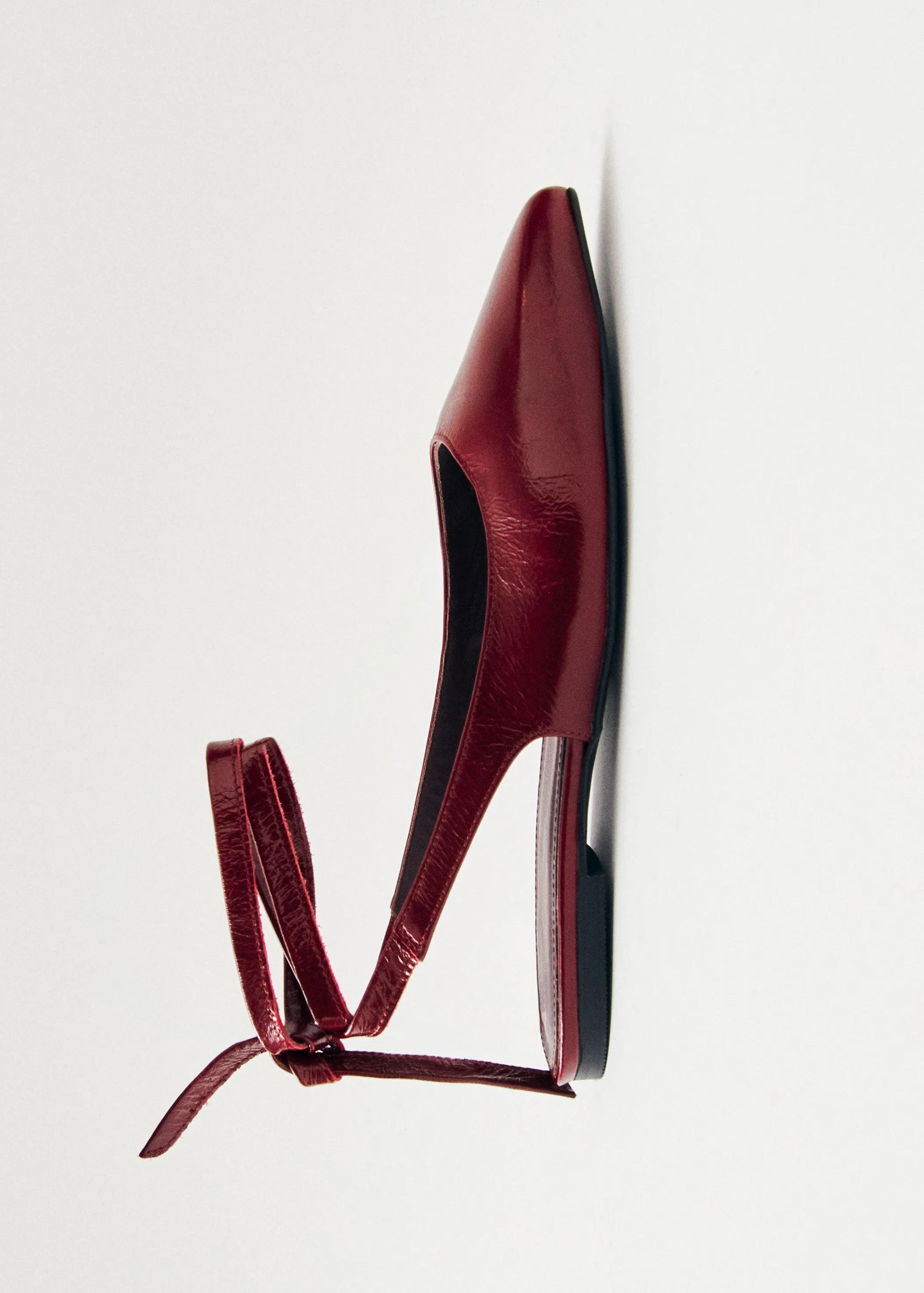 Ribbon Onix Burgundy Leather Ballet Flats