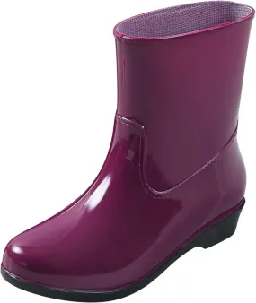 Short Rain Boots for Women, Women's Ankle Rain Boots Waterproof Wide Calf Garden Shoes Lightweight Anti-Slipping Rubber Shoes