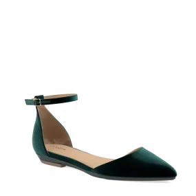 The D'Orsay - Forest Velvet Flat