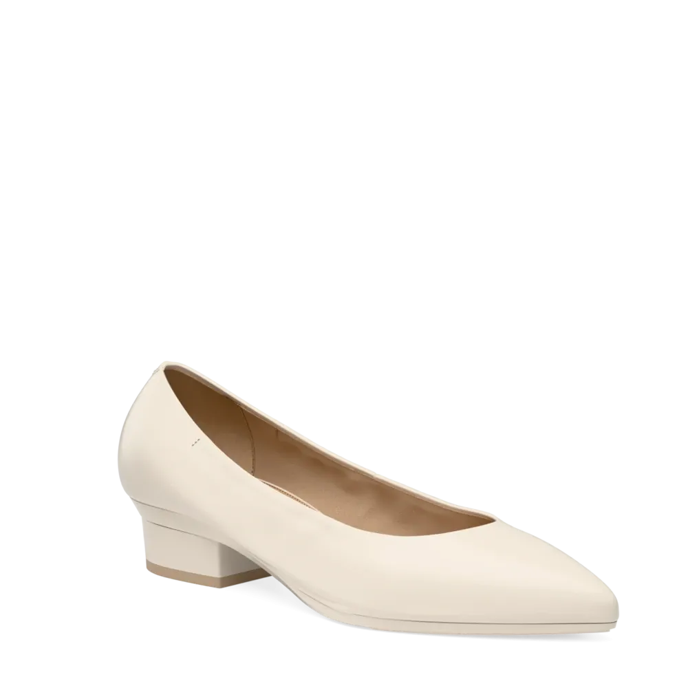 The Pump - Ivory Leather 4 Block