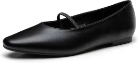 Trary Mary Jane Ballet Flats for Women - Comfortable Closed Toe Shoes With Strap