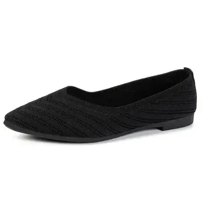 Walk in the Park Mesh Point Toe Solid Color Slip-Ons in Five Colors