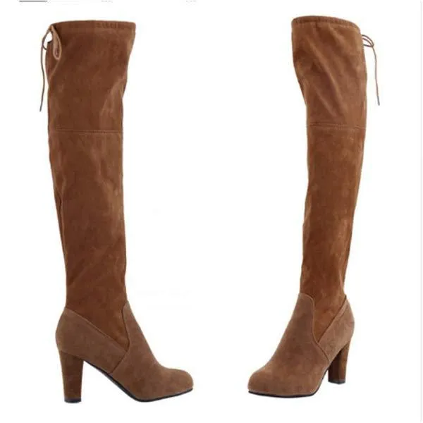 Women'S High Heel Pointed Toe Over The Knee Boots 09849380C