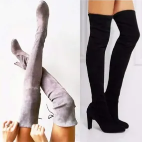 Women'S High Heel Pointed Toe Over The Knee Boots 09849380C