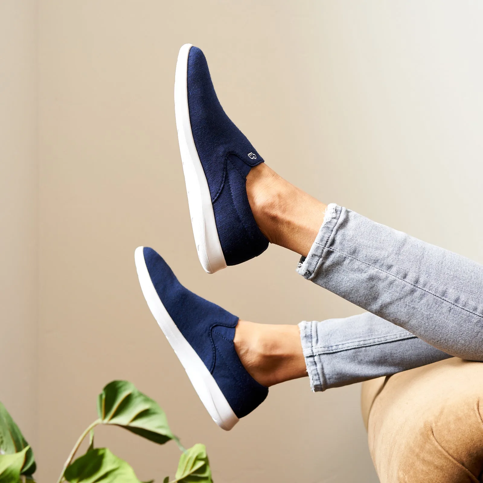 Women's Slip-Ons Navy/White